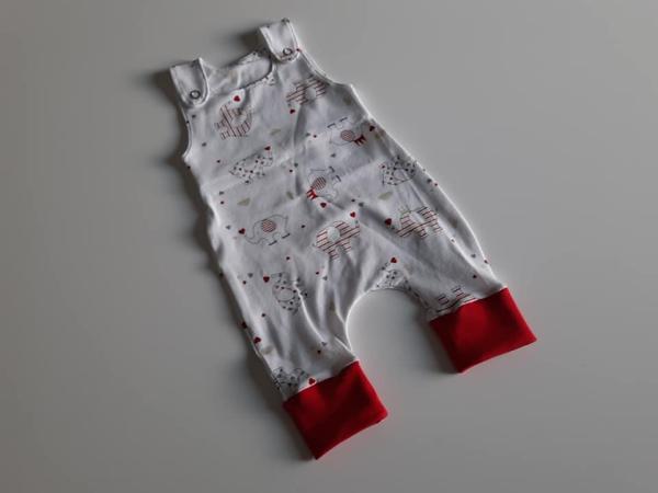 Strampler Elefanten Weiss 2